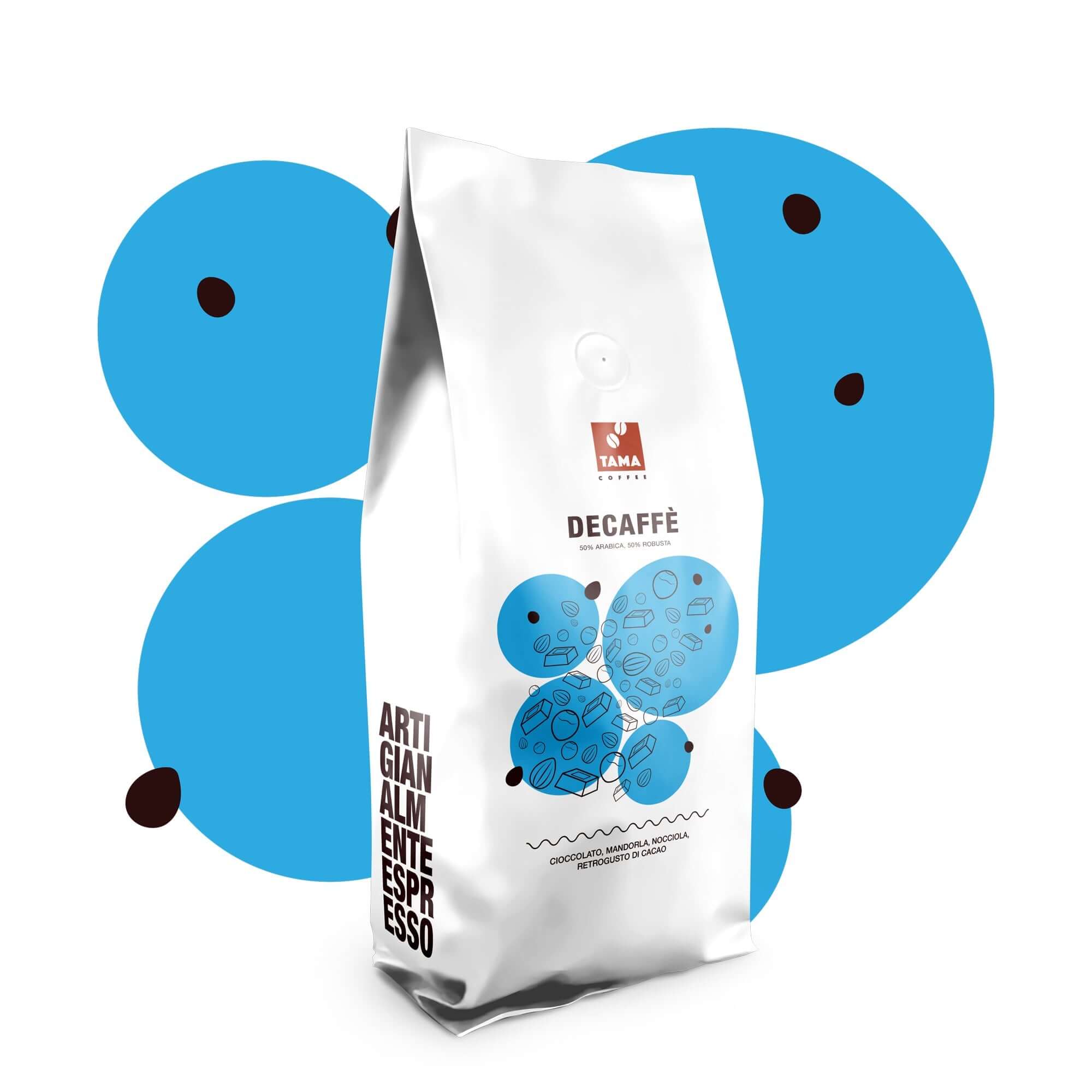 Miscela di caffè artigianale decaffeinato da 500g per uso professionale