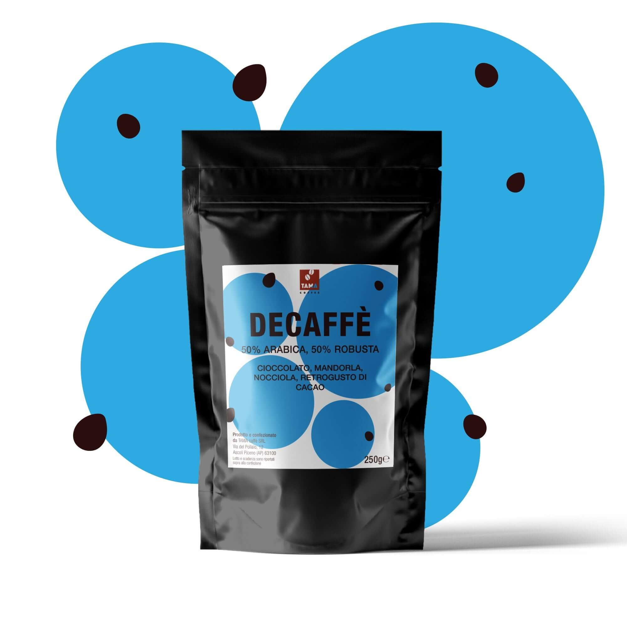 Miscela di caffè decaffeinato artigianale da 250g per uso professionale